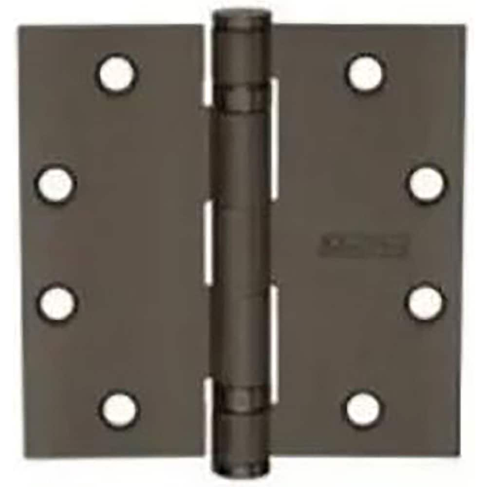 Yale - Commercial Hinges; Length (Inch): 4-1/2 ; Thickness (Decimal Inch): 0.1340 ; Minimum Thickness: 3.4036 (mm); Number of Knuckles: 5.000 ; Stanley Finish Code: US10B ; Finish/Coating: US10B - Exact Industrial Supply