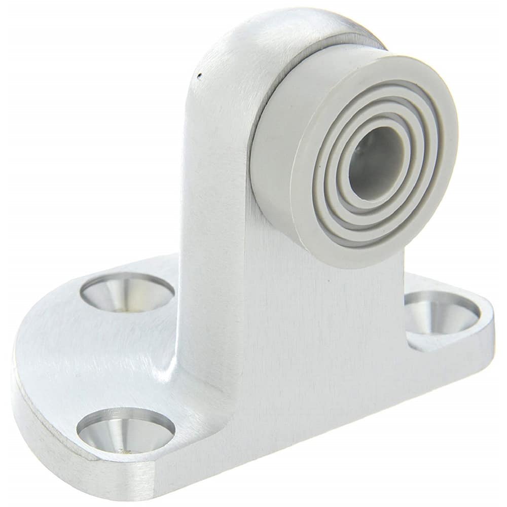 Rockwood - Stops; Type: Door Stop ; Finish/Coating: Satin Chrome ; Projection: 2-1/4 (Inch); Mount Type: Floor - Exact Industrial Supply