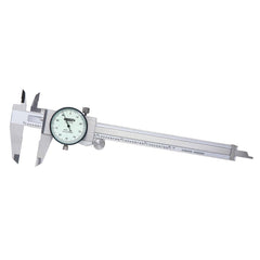 Insize USA LLC - Dial Calipers; Maximum Measurement (Inch): 4 ; Dial Graduation (Decimal Inch): 0.001000 ; Accuracy (Decimal Inch): ?.0015 ; Jaw Length (Decimal Inch): 1.1810 ; Range Per Revolution (Decimal Inch): 0.1000 ; Dial Face Color: White - Exact Industrial Supply