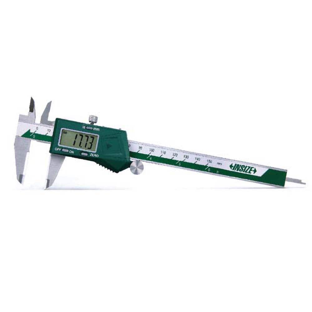 Insize USA LLC - Electronic Calipers; Minimum Measurement (Decimal Inch): 0.0000 ; Maximum Measurement (Decimal Inch): 8 ; Accuracy Plus/Minus (Decimal Inch): 0.0012 ; Resolution (Decimal Inch): 0.0005 ; IP Rating: None ; Data Output: Yes - Exact Industrial Supply