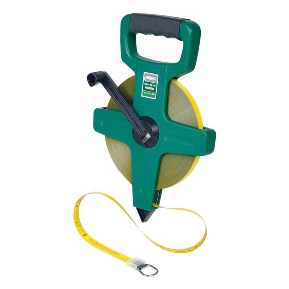 Insize USA LLC - Tape Measures; Length (Feet): 165.000 ; Length (Meters): 50.00 ; Width (mm): 13.00 ; Width (Inch): 1/2 ; Graduation (mm): 1.00 ; Graduation (Inch): 1/8 - Exact Industrial Supply