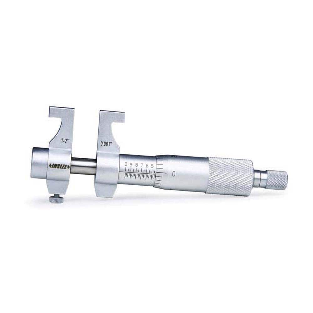 Insize USA LLC - Mechanical Inside Micrometers; Type: Inside ; Minimum Measurement (Decimal Inch): 1.0000 ; Maximum Measurement (Decimal Inch): 2.0000 ; Graduation (Decimal Inch): 0.0010 ; Graduation (mm): Feet/Inches ; Thimble Type: Ratchet Stop - Exact Industrial Supply