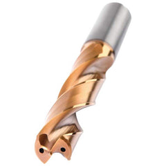 Taper Length Drill Bit: 0.1250″ Dia, 143 ° AlTiN Finish, 1.46″ Flute Length, 3″ OAL, RH Cut, Helical Flute, Straight Shank, Series K256