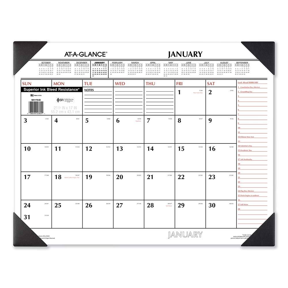 AT-A-GLANCE - Note Pads, Writing Pads & Notebooks Writing Pads & Notebook Type: Desk Pad Size: 22 x 17 - Makers Industrial Supply