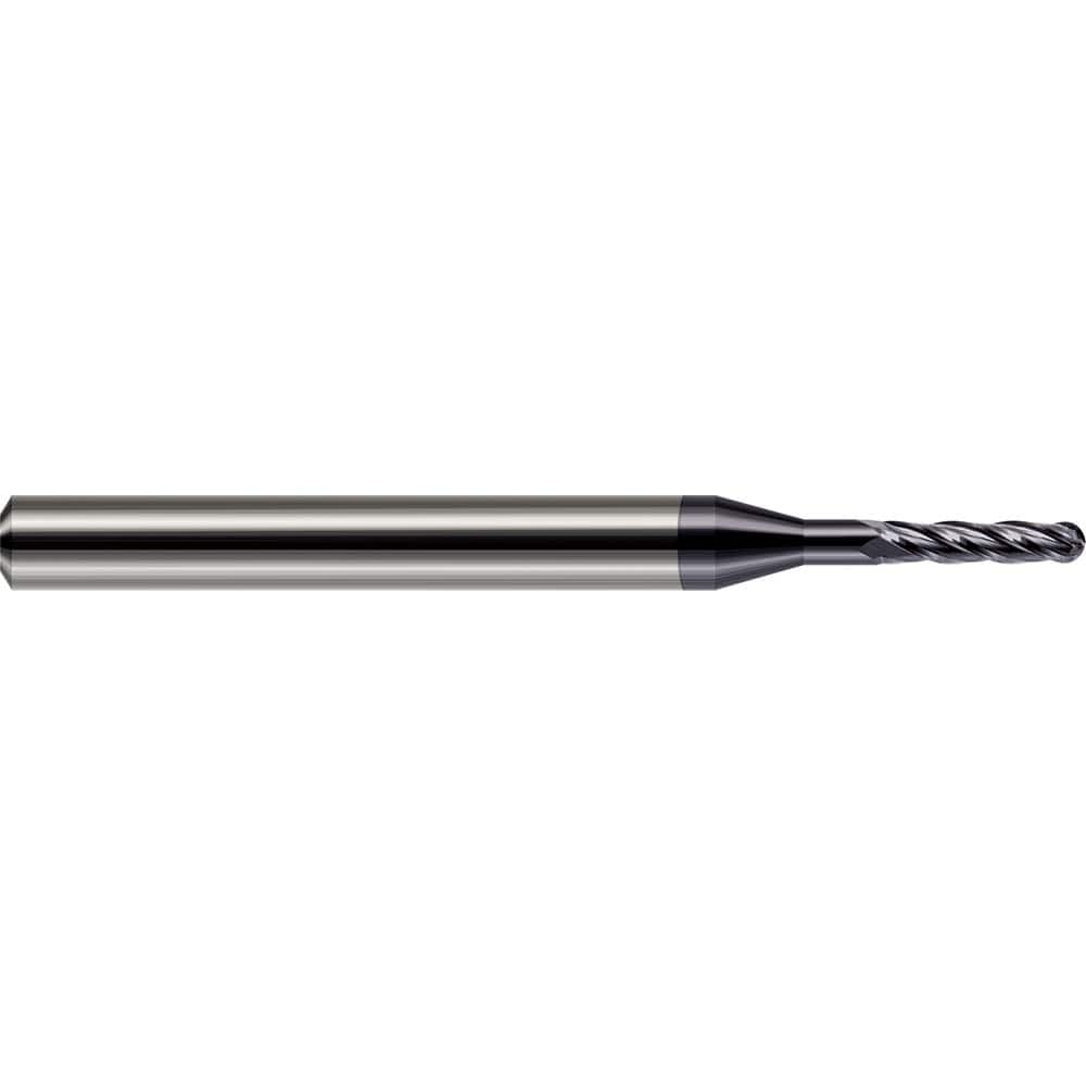 Harvey Tool - 0.1" Diam, 0.3" LOC, 4 Flute Solid Carbide Ball End Mill - Exact Industrial Supply