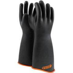 ‎158-4-18/11 - Novax - Natural Rubber Insulating Glove - Class 4 - 18″ - Black/Orange - Contour Cuff - Exact Industrial Supply