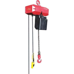 PRO-SOURCE - Electric Hoists; Type: Electric Hoist ; Load Capacity (Ton): 1 ; Load Capacity (Lb.): 2000 ; Lifting Speed in Ft/Min: 20 ; Maximum Lift Distance (Feet): 15 ; Lift Speed Type: Single - Exact Industrial Supply