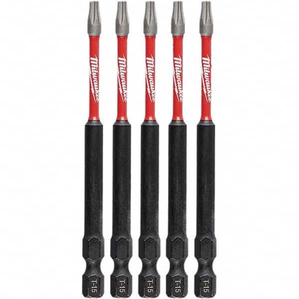 Milwaukee Tool - Power & Impact Screwdriver Bits & Holders Bit Type: Torx Torx Size: T15 - Makers Industrial Supply