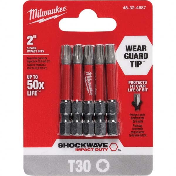 Milwaukee Tool - 1/4" Hex T30 Torx Impact Ready Bit - Makers Industrial Supply