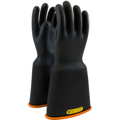 ‎159-2-16/9 - Novax - Natural Rubber Insulating Glove - Class 2 - 16″ - Black/Orange - Bell Cuff - Exact Industrial Supply