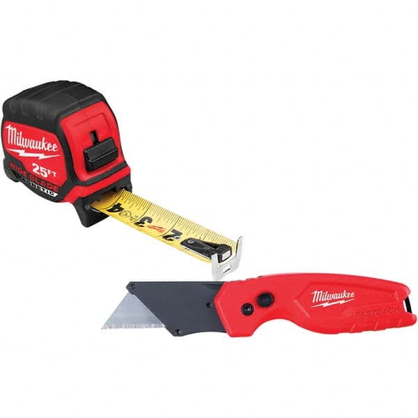 Tape Measure: 25' Long, 1-5/16″ Width, Black & Yellow Blade 1/16″ Graduation, Inch Graduation, Black & Red Case