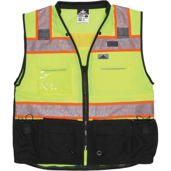 MCR Safety - High Visibility Vests Vest Style: Surveyor's Vest Type: Hi Visibility - Makers Industrial Supply