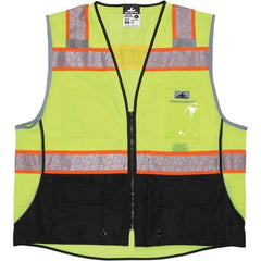 MCR Safety - High Visibility Vests Vest Style: Surveyor's Vest Type: Hi Visibility - Makers Industrial Supply