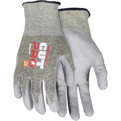 MCR Safety - Size S, ANSI Cut Lvl A5, Puncture Lvl 2, Abrasion Lvl 3, Polyurethane Coated Cut Resistant Gloves - Makers Industrial Supply