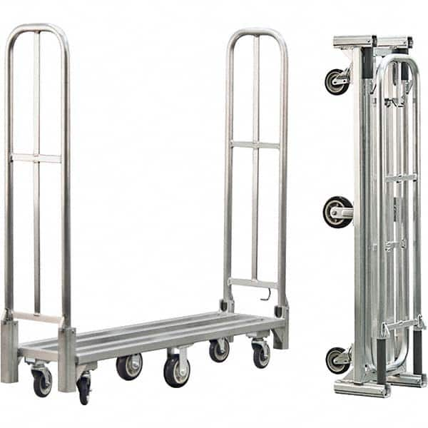 New Age Industrial - 1,500 Lb Capacity Aluminum Folding Utility Cart - Makers Industrial Supply