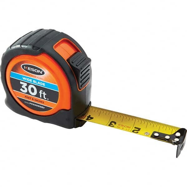 Keson - 30' x 1-3/16" Yellow Blade Tape Measure - Makers Industrial Supply