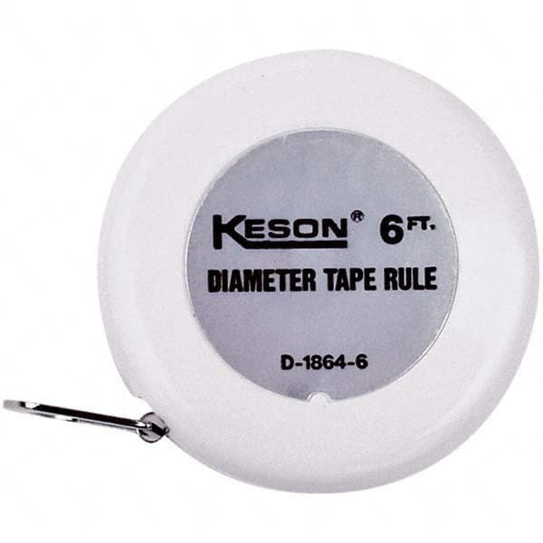 Keson - Diameter Tape Measures Minimum Measurement (Inch): 1/2 Minimum Measurement (Decimal Inch): 0.0010 - Makers Industrial Supply