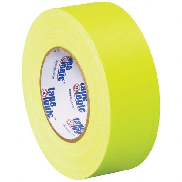 Tape Logic - Pack of (3) 50 Yd Rolls 2" x 11 mil Fluorescent Yellow Rubber Gaffers Tape - Makers Industrial Supply