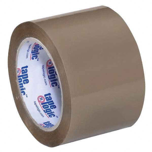 Tape Logic - Pack of (6) 55 Yd Rolls 3" Tan Acrylic Adhesive Packaging Tape - Makers Industrial Supply