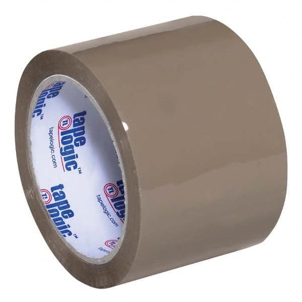 Tape Logic - Pack of (6) 55 Yd Rolls 3" Tan Acrylic Adhesive Packaging Tape - Makers Industrial Supply