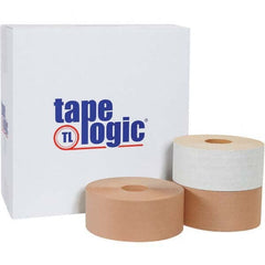 Tape Logic - Pack of (8) 375' Rolls 3" Kraft (Color) Water Activated Adhesive Packaging Tape - Makers Industrial Supply