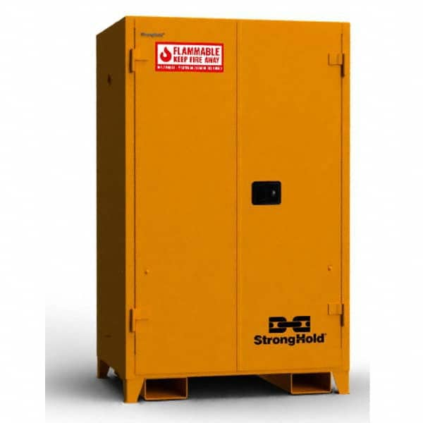 Strong Hold - Safety Cabinets Hazardous Chemical Type: Flammable and Combustible Liquids Color: Yellow - Makers Industrial Supply