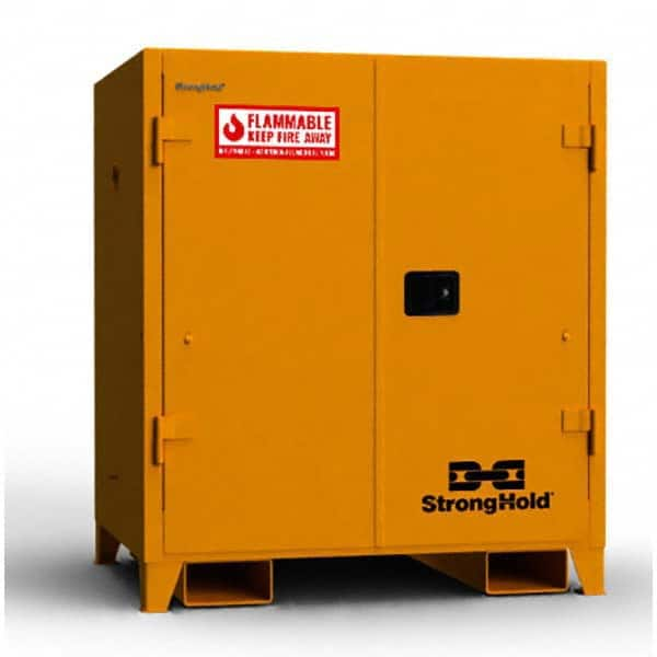 Strong Hold - Safety Cabinets Hazardous Chemical Type: Flammable and Combustible Liquids Color: Yellow - Makers Industrial Supply