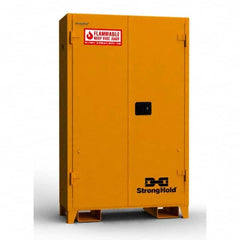 Strong Hold - Safety Cabinets Hazardous Chemical Type: Flammable and Combustible Liquids Color: Yellow - Makers Industrial Supply