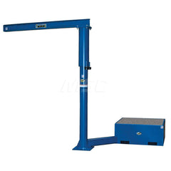 Jib Crane: 1,000 lb Limit, 360 ° Rotation Steel