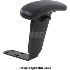 Cushions, Casters & Chair Accessories; Type: Adjustable Arms; Accessory Type: Adjustable Arms; For Use With: Chair; Color: Black; Number of Pieces: 2; Color: Black; Overall Height: 13.00; Material: Plastic; Urethane; Steel; Overall Width: 6; Number Of Pie