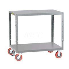 Mobile Work Benches; Bench Type: Mobile Table; Edge Type: Straight; Depth (Inch): 36; Leg Style: Adjustable; Load Capacity (Lb. - 3 Decimals): 3600; Color: Gray; Maximum Height (Inch): 47-1/2; Minimum Height (Inch): 35-1/2; Gauge: 12; Work Bench Material: