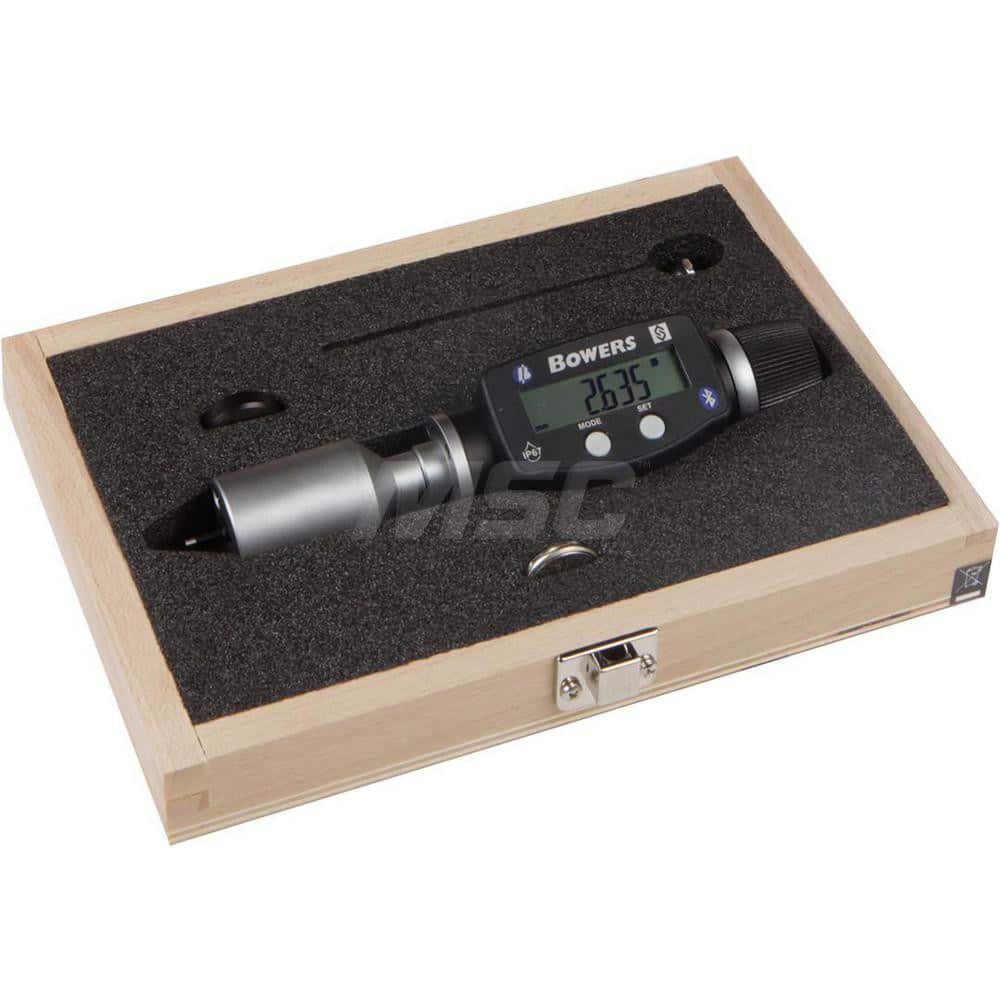 Electronic Bore Gages; Maximum Measurement: 0.10; Minimum Measurement (Decimal Inch): 0; Accuracy: 0.00015″; Pistol Grip: No; Gage Depth (Inch): .350″; Material: Hardened Steel; Batteries Included: Yes; Number Of Batteries: 1; Battery Size: 3V; Battery Ch