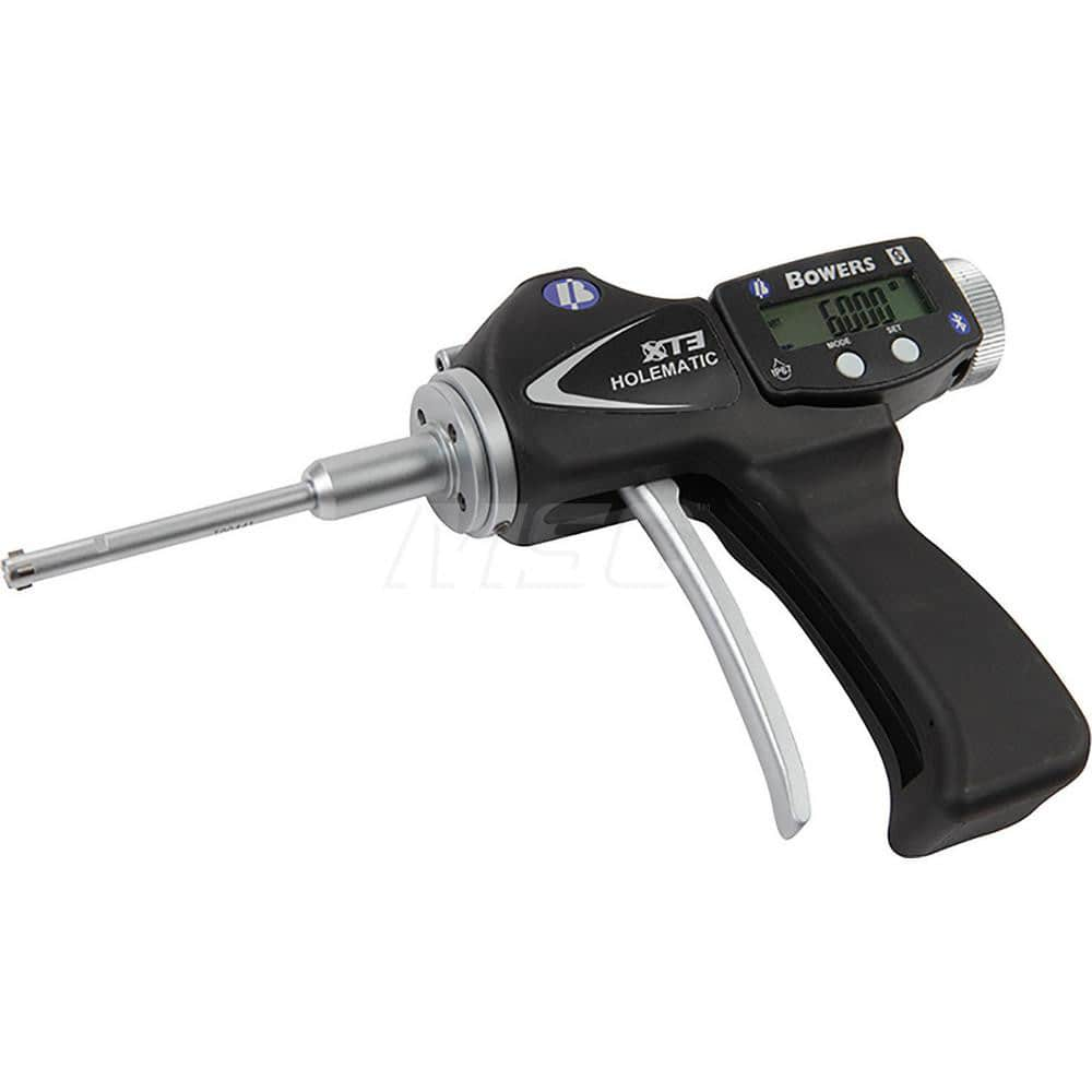 Electronic Bore Gages; Maximum Measurement: 0.20; Minimum Measurement (Decimal Inch): 0; Accuracy: 0.00015″; Pistol Grip: Yes; Gage Depth (Inch): .70″; Material: Hardened Steel; Batteries Included: Yes; Number Of Batteries: 1; Battery Size: 3V; Battery Ch