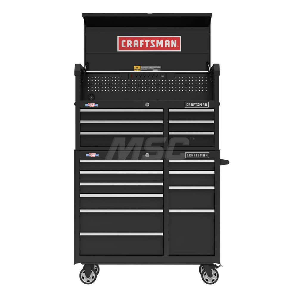 Bases & Risers & Add-Ons; Overall Weight Capacity: 1500 lb; Drawer Capacity: 100 lb; Number Of Drawers: 6.000; Material: Steel; Number of Drawers: 6.000; Color: Black; Gauge: 18; Overall Height: 24.7 in; Overall Width: 41; Handle Type: Recessed; Locking M