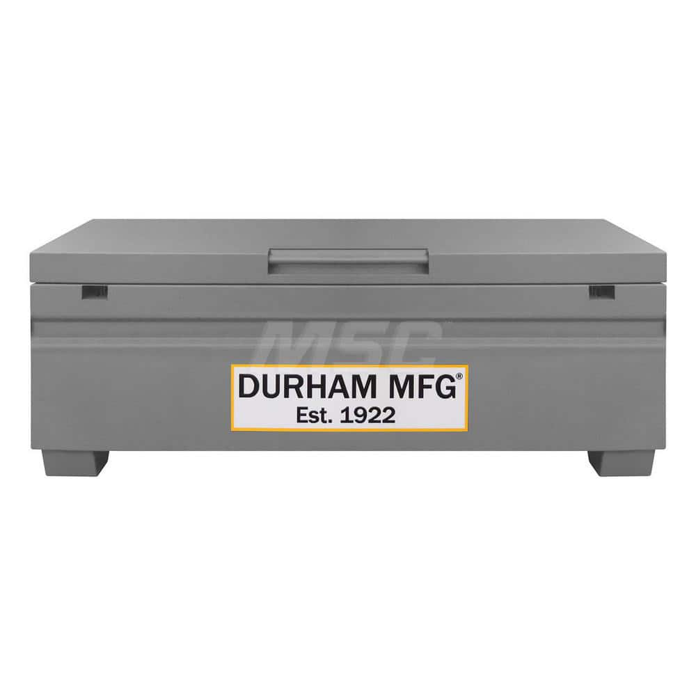 Job Site Tool Box: Job Site, 60″ OAW, 24″ OAD, 22-13/16″ OAH Padlock, Steel, Gray