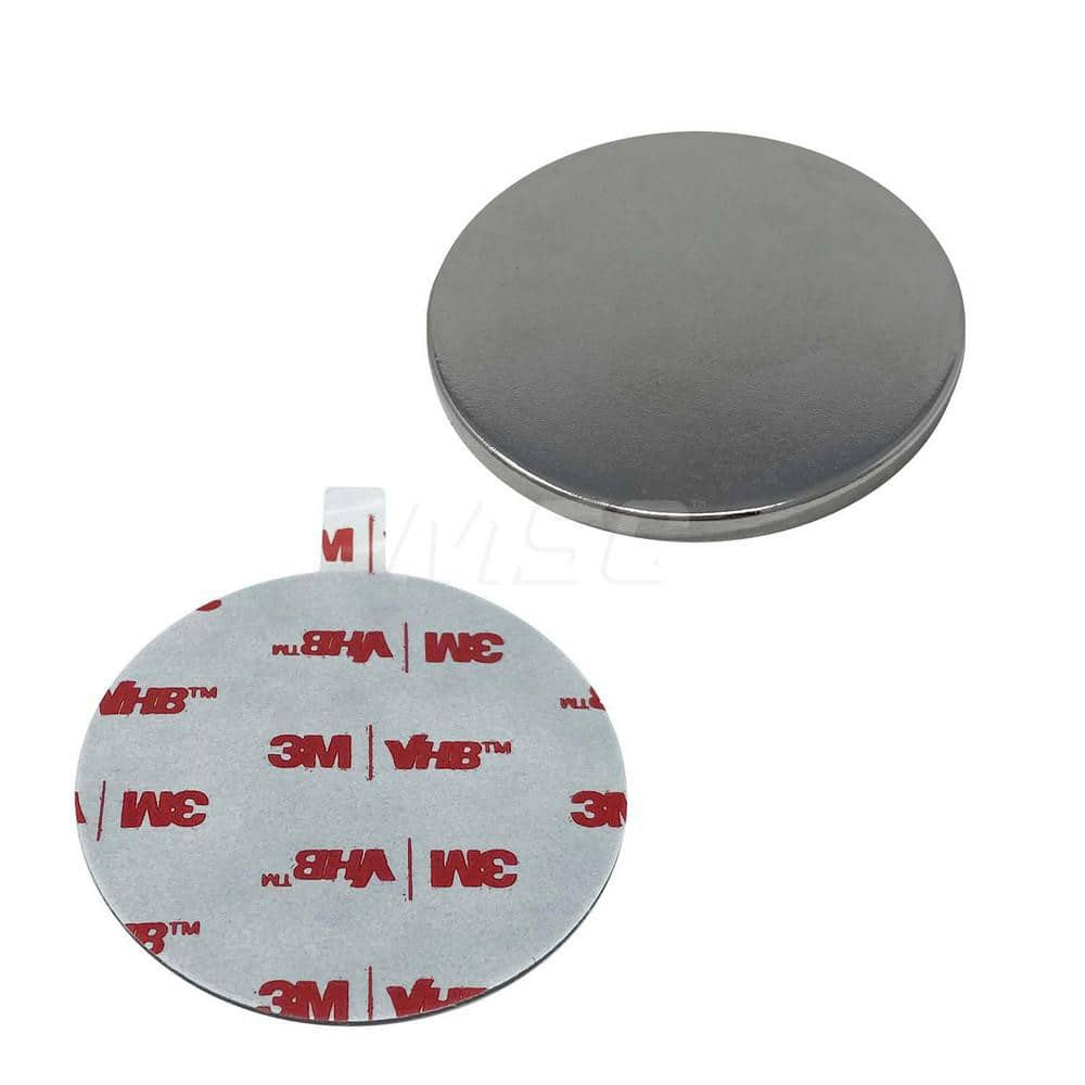 Rare Earth Disc & Cylinder Magnets; Rare Earth Metal Type: Rare Earth; Diameter (Inch): 0.750; Overall Height: 0.063 in; Height (Inch): 0.063 in; Maximum Pull Force: 15.3 lb; Maximum Operating Temperature: 180  ™F; Finish: Nickel Plated; Grade: N42; Heigh