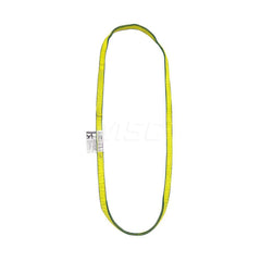 Endless Sling: 1″ Wide, 4' Long, 6,200 lb Vertical, 4,900 lb Choker, 12,400 lb Basket, Polyester Yellow