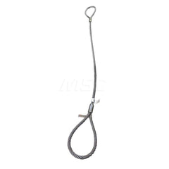 Eye & Eye Sling: 4' Long, 5.6 Ton Vertical Standard Eye, Silver