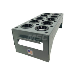 CNC Storage Racks; Rack Type: Benchtop; Tool Type: CNC Tool Holder; Load Capacity: 26; Overall Height: 5 in; Color: Gray; Width (Inch): 7; Number of Blocks: 40; Minimum Order Quantity: Steel; Depth (Inch): 17 in; Mat: Powder Coated; Steel; Width (Decimal