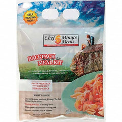 Chef Minute Meals - Emergency Preparedness Supplies Type: Ready-to-Eat Chicken Parm Meal Contents/Features: Heater Pad & Activator Solution; Cutlery Kit w/Utensils, Salt & Pepper Packets; 9-oz Entr e - Makers Industrial Supply