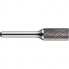 Precision Twist Drill - 1" Cut Diam, 1/4" Shank Diam, Carbide Double Cut Cylinder Burr - Makers Industrial Supply