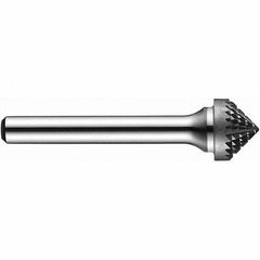 Precision Twist Drill - 5/8" Cut Diam, 1/4" Shank Diam, Carbide Double Cut 90° Angle Burr - Makers Industrial Supply