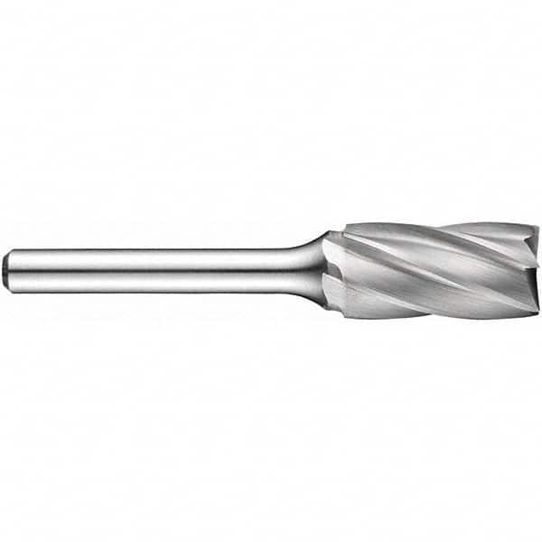 Precision Twist Drill - 1/2" Cut Diam, 1/4" Shank Diam, Carbide Aluma Cut Cylinder Burr with End Cut - Makers Industrial Supply