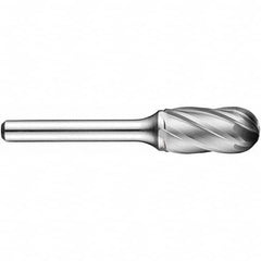 Precision Twist Drill - 1/4" Cut Diam, 1/8" Shank Diam, Carbide Aluma Cut Cylinder Ball End Burr - Makers Industrial Supply