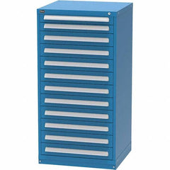 Vidmar - 12 Drawer Bright Blue Steel Modular Storage Cabinet - Makers Industrial Supply