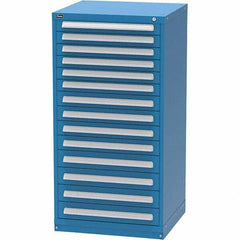 Vidmar - 14 Drawer, 344 Compartment Bright Blue Steel Modular Storage Cabinet - Makers Industrial Supply