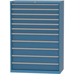 LISTA - 11 Drawer, 84 Compartment Bright Blue Steel Modular Storage Cabinet - Makers Industrial Supply