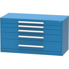 Vidmar - 5 Drawer, 45 Compartment Bright Blue Steel Modular Storage Cabinet - Makers Industrial Supply