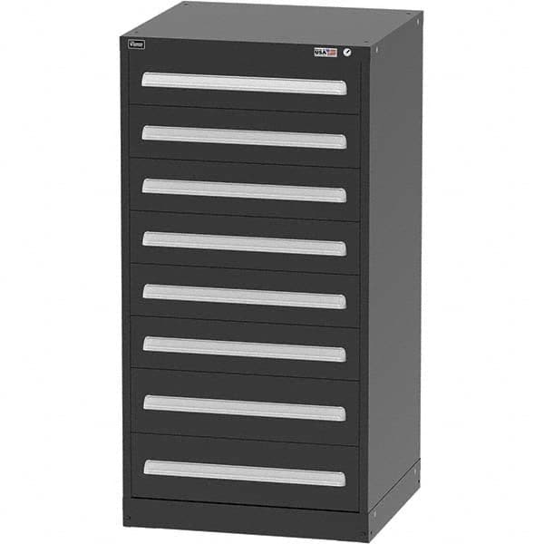 Vidmar - 8 Drawer Black Steel Modular Storage Cabinet - Makers Industrial Supply