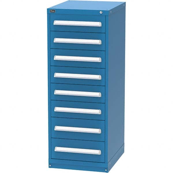 Modular Steel Storage Cabinet: 27.7969″ Deep, 59″ High 440 lb Capacity, 8 Drawer